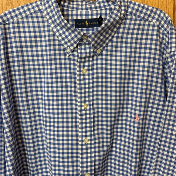 Ralph Lauren Other - Ralph Lauren Blue and White Gingham Button Down Shirt Big & Tall 3XB 3XL